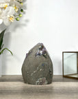 Amethyst Crystal Geode with Deep Purple Points for Home Decor - CBP1241