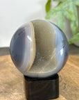Banded Agate & Quartz Druzy Sphere Geode - SPH0210