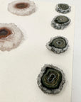 Unique Quartz, Amethyst, Agte & Green Jasper Stalactite Slices Set - Natural Crystal for Handmade Jewelry - STS0054