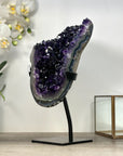 Natural Amethyst Crystal Specimen With Blue Banded Agate – Unique Purple Display Piece for Home Decor - MWS2502