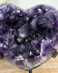 Amethyst Heart Carving with Huge Crystals - HST0244