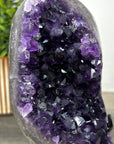 Natural Amethyst Crystal Geode, Metallic Stand Included - MWS2157