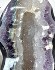 Uruguayan Blue Banded Agate with Quartz Crystals Statement Piece - CBP1402