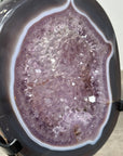 Stunning Agate & Amethyst Geode with Metal Stand - MWS2224