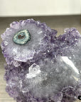 Amethyst Crystal Cluster on Stand with Light Purple Druzy - MWS2883