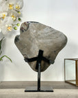 Deep Purple Amethyst on Metal Stand with Calcite - MWS2710