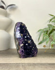 Deep Purple Amethyst Crystal with Calcite Inclusions - CBP1420