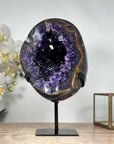 Gorgeous Natural Amethyst Geode with Large Deep Purple Crystals - MWS1795