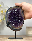 Natural Amethyst Crystal Cluster with Blue Agate MAtrix - MWS1467