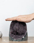 Natural Sparkly Druzy Amethyst with Jasper Shell - GQTZ0339