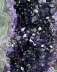 One of a Kind Natural Amethyste Geode with Green Jasper & Agate Shell - MWS1854
