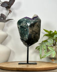 Natural Amethyst Cluster with Large Calcite Specimen - MWS3112