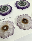 Wholesale Amethyst Stalactite Slices for Jewelry Making - Bulk Flat Set - STS0039