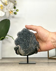 Natural Quartz Crystal Stalactite Formation on Metal Stand - MWS2885
