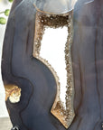 Large Agate Geode Slice with Custom Made Metallic Stand - MWS2327