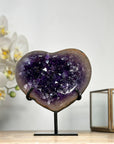 Deep Purple Uruguayan Amethyst Heart Carving - HST0257