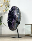 Natural Uruguayan Amethyst Crystal Cluster with Blue Agate Shell - MWS2566