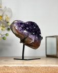 Natural Deep Purple Amethyst Heart Carving - HST0252