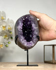Natural Amethyst & Agate Geode with Metal Stand - MWS1901