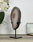 Quartz & Agate Slice on Metal Stand - MWS2892