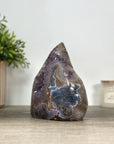 Natural Amethyst & Agate Stone Flame Carving - FST0158