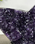 Deep Purple Amethyst Cluster on Metal Stand – Stunning Crystal for Meditation Space Decor - MWS2709