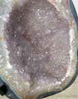 Natural Blue Agate & Amethyst Geode on Stand - MWS3022