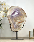XXL Amethyst & Quartz Geode Slice Portal, Stand included - MWS2334