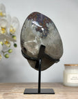 Top Quality Natural Amethyst Geode, Metallic Stand Inlcuded - MWS1752