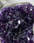 Uruguayan Amethyst Crystal Geode on Stand – Vibrant Purple Druzy - MWS2181