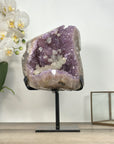 Natural Amethyst Geode with Calcite Crystals Inclusions - MWS2960