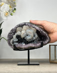 Unique Natural Geode with Calcite & Hematite Specimen - MWS2220