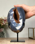 Large Agate Geode with Orange Quartz Druzy Crystals - MWS1227