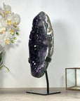 XXL Natural Amethyst Centerpiece - Deep Purple Crystals - Stand Included - MWS2599