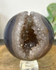 Agate & Quartz Druzy Sphere Geode - SPH0221