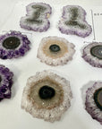 Wholesale Amethyst Stalactite Slices for Jewelry Making - Bulk Flat Set - STS0079
