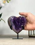 Beautiful Amethyst & Agate Stone Heart - HST0304
