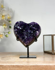 Deep Purple Uruguayan Amethyst Heart Carving - HST0238