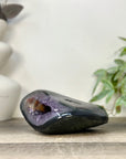 Natural amethyst & Agate Stone Geode with polished Shell - STGE0081