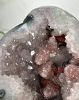 Natural Quartz Geode with Rare Calcite Formations & Red Hematite - MWS3035