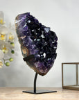 AAA Natural Amethyst Crystal Specimen with Metal Stand - MWS1936