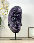 Stunning Natural Deep Purple Amethyst Cluster on Stand - MWS2984
