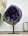 Natural Uruguayan Amethyst Geode with Green Jasper Shell - MWS2932