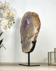 XXL Amethyst & Quartz Geode Slice Portal, Stand included - MWS2334
