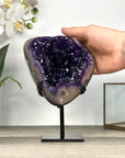 Deep Purple Amethyst Geode With Metal Stand - MWS2768