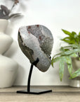 Natural Green Tone Sugar Quartz Specimen - Stand Included - MWS3159