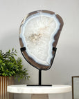 Blue Banded Agate & Quartz Slice - MWS2143