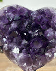 Natural Amethyst Stone Heart with Metal Stand - HST0255