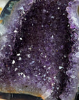 Natural Amethyst Stone Geode with Metallic Stand - MWS1706