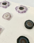 Genuine Amethyst & Agate Stalactite Slices Flat - Perfect for Crafting Unique Jewelry - STS0062